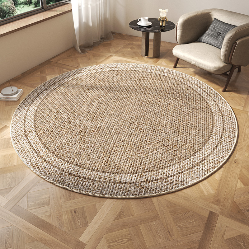 圆形地毯高级感家用卧室椅子垫客厅沙发茶几地垫加厚书房防滑脚垫