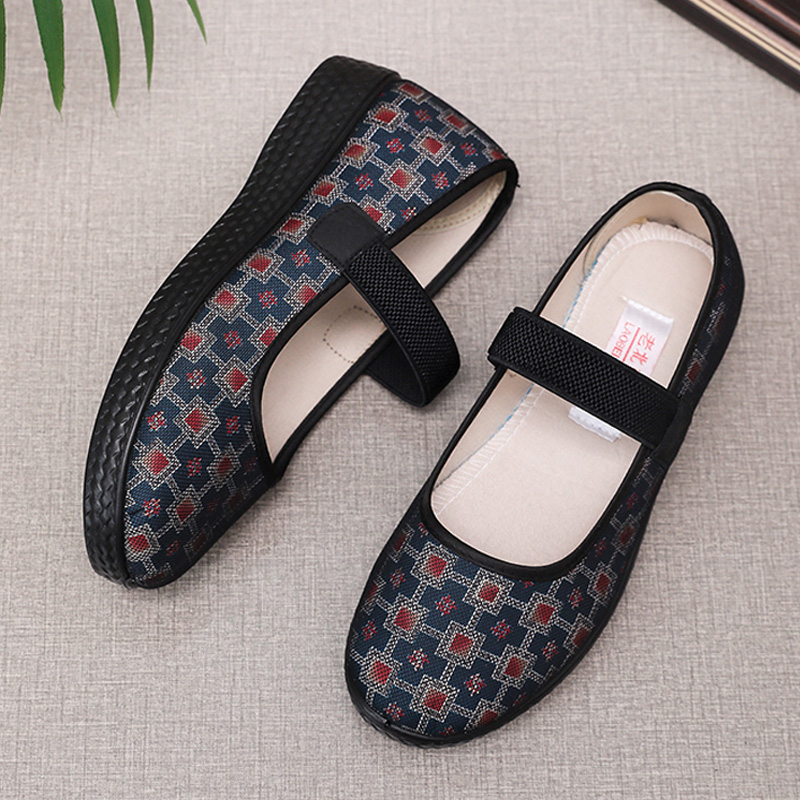 老北京布鞋新款舒适透气软底老年鞋妈妈鞋平底奶奶鞋休闲老人鞋