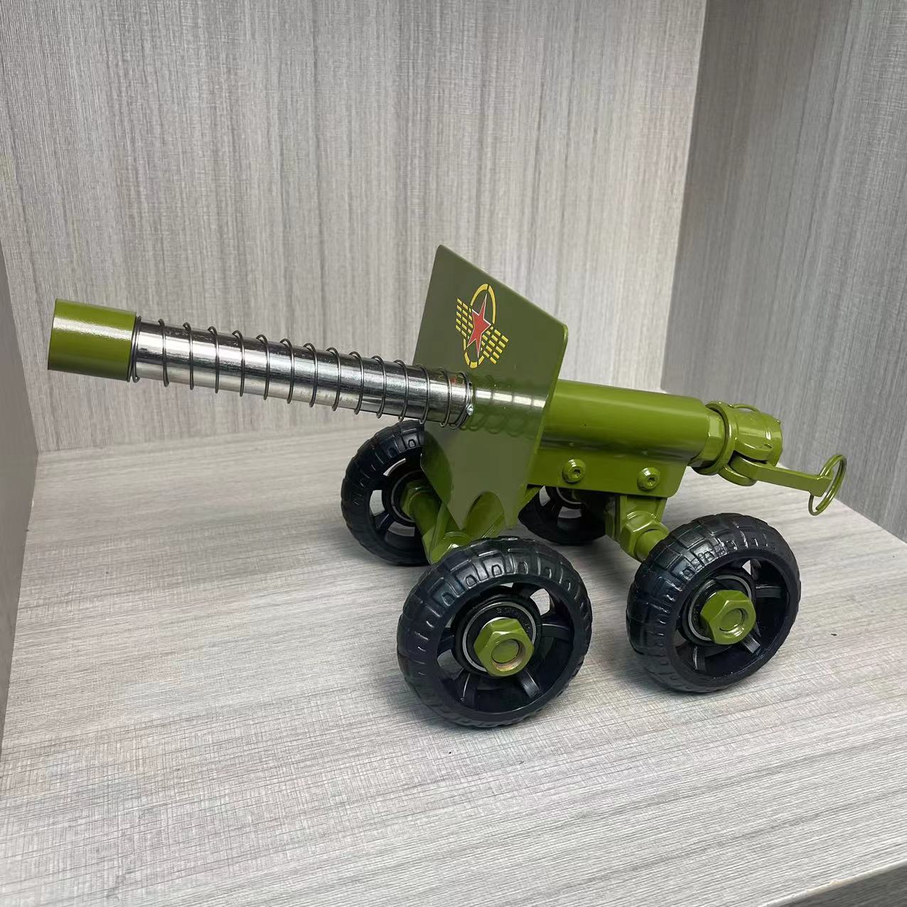 新品手工制作减震大炮小钢炮意大利炮回膛金属摆件过年