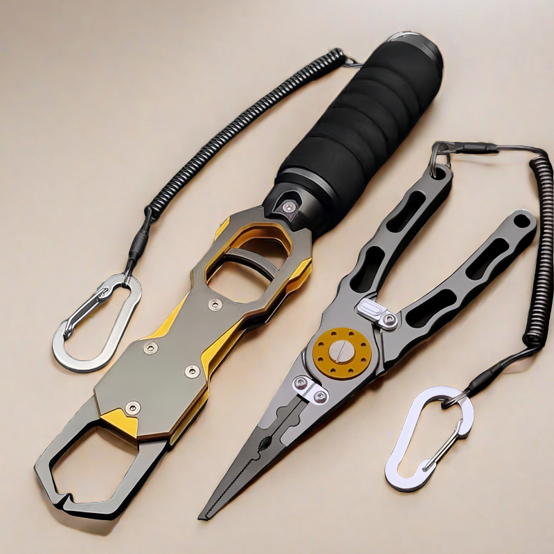 铝合金带称大物控鱼器路亚钳套装多功能海钓钓鱼钳子防滑鱼线工具