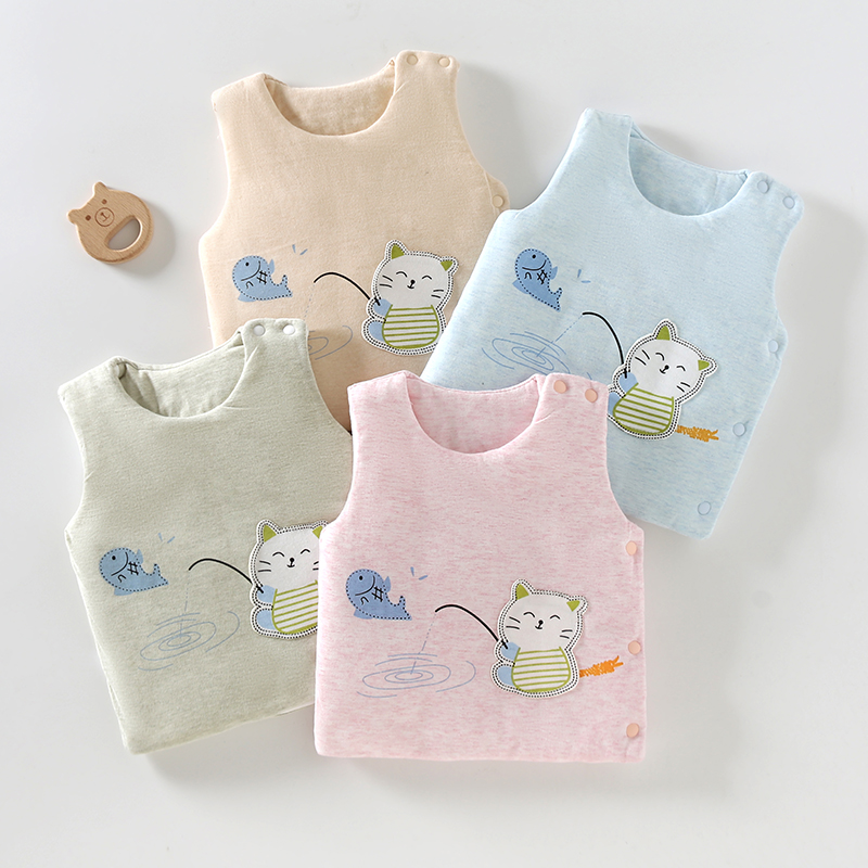 婴儿马甲秋冬保暖加厚背心男女宝宝无袖坎肩婴幼儿外搭马夹外穿