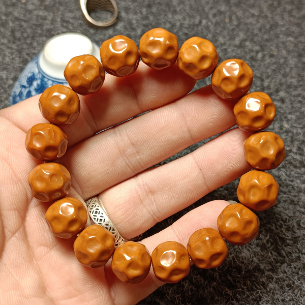 猴头核桃雕刻手串原色奶酪无相单圈文玩佛珠念珠油点男女情侣送礼