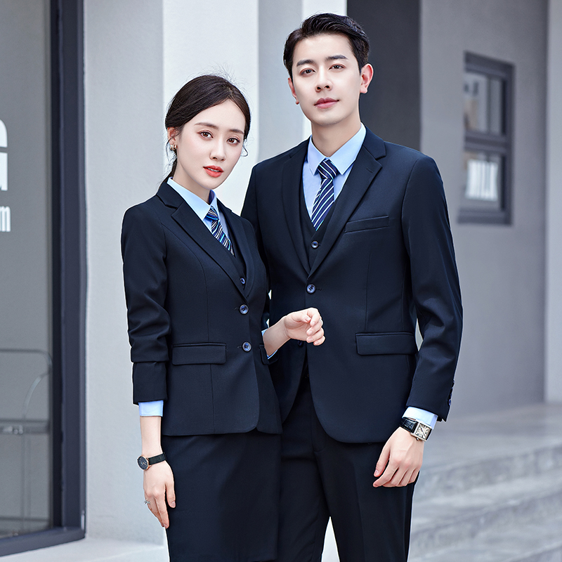 高端西装职业套装商务正装男女同款工作服时尚英伦风双扣西服188