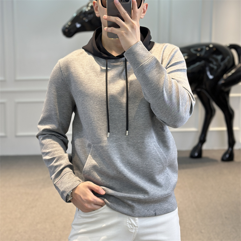 <古帝特尼>秋冬新款情侣老钱风舒适莫代尔宽松连帽长袖卫衣Z-8069