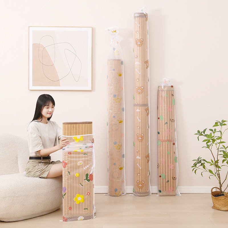 凉席收纳袋防潮防水直筒竹席套席子草席防尘袋子家用pe束口袋收納