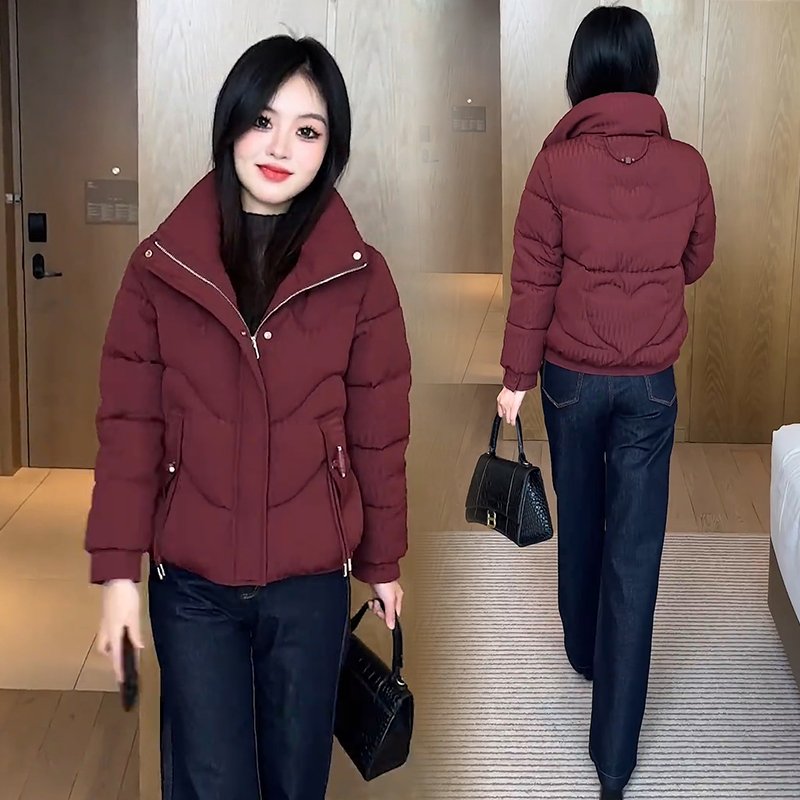 时尚短款棉服女2024冬季新款洋气显瘦小个子加厚保暖棉袄外套