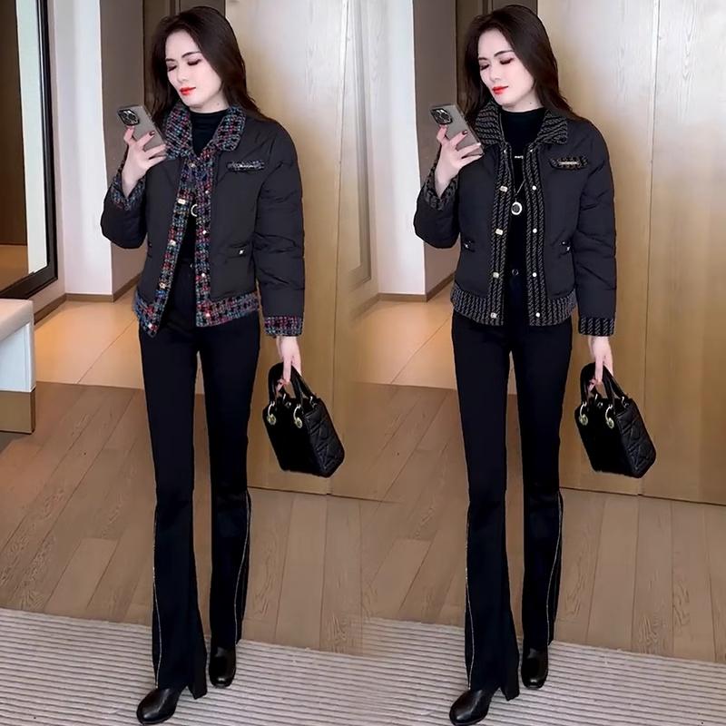 时尚小香风棉服女2025冬新款洋气减龄小个子气质百搭保暖外套