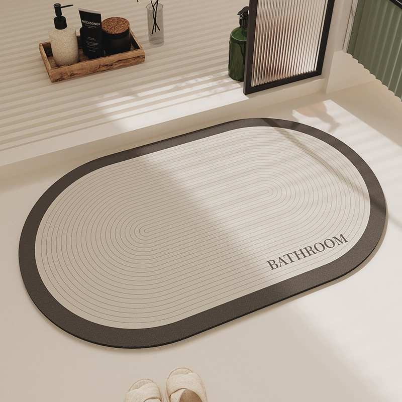 纤苏卫生间地垫浴室吸水防滑垫软硅藻泥卫浴门口脚垫浴缸洗水台