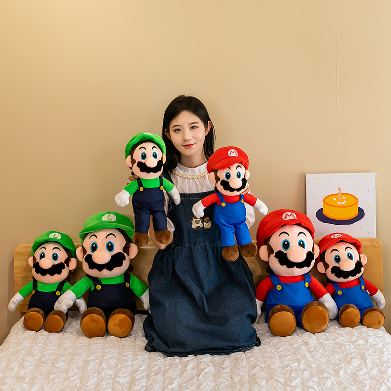 超级马里奥玩偶毛绒玩具路易斯公仔经典造型衣服可脱男孩生日礼物