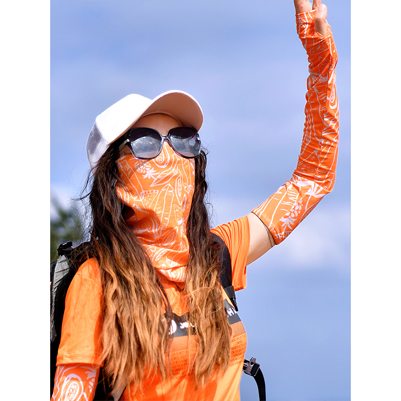 北京森林户外原创加长遮阳防晒高弹运动登山速干轻薄袖套双只男女