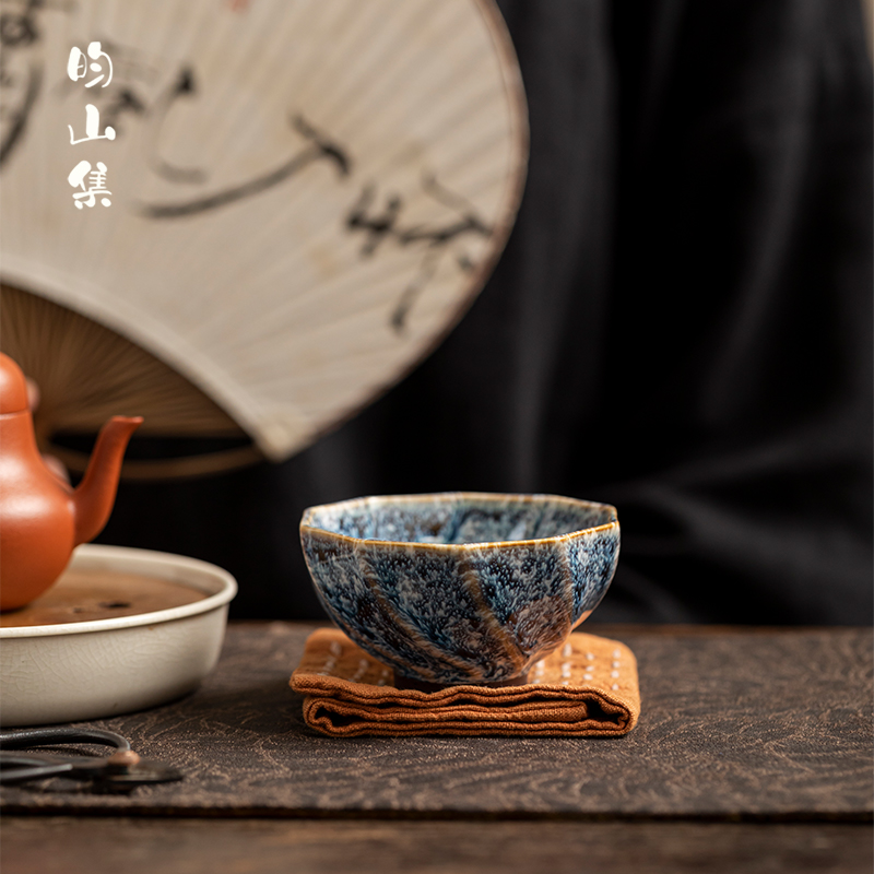 主人杯茶杯徐峰手作雪花星空功夫茶具个人专用家用陶瓷品茗杯茶盏