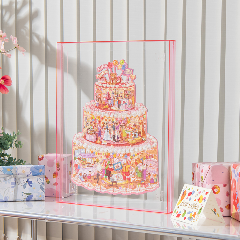 猫的天空之城蛋糕小屋蓝卡异型拼图生日蛋糕送闺蜜朋友生日礼物