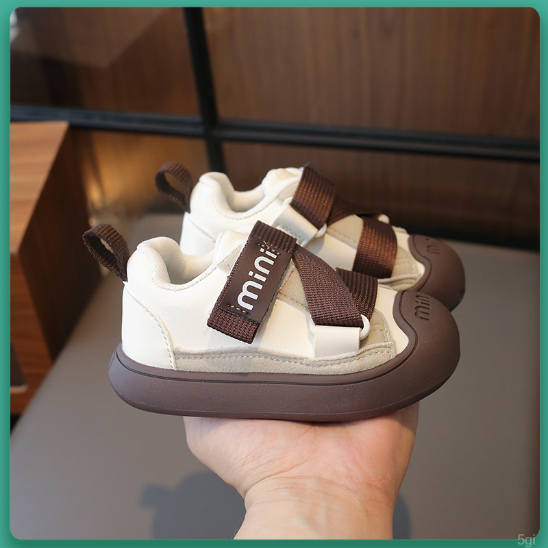 新款2025春季儿童软底运动鞋洋气防滑百搭休闲鞋包头中小童男女童
