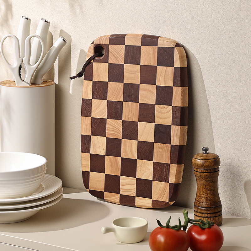 新款复古相思木家用案板挂式创意棋盘格子菜板厨房多功能加厚防滑