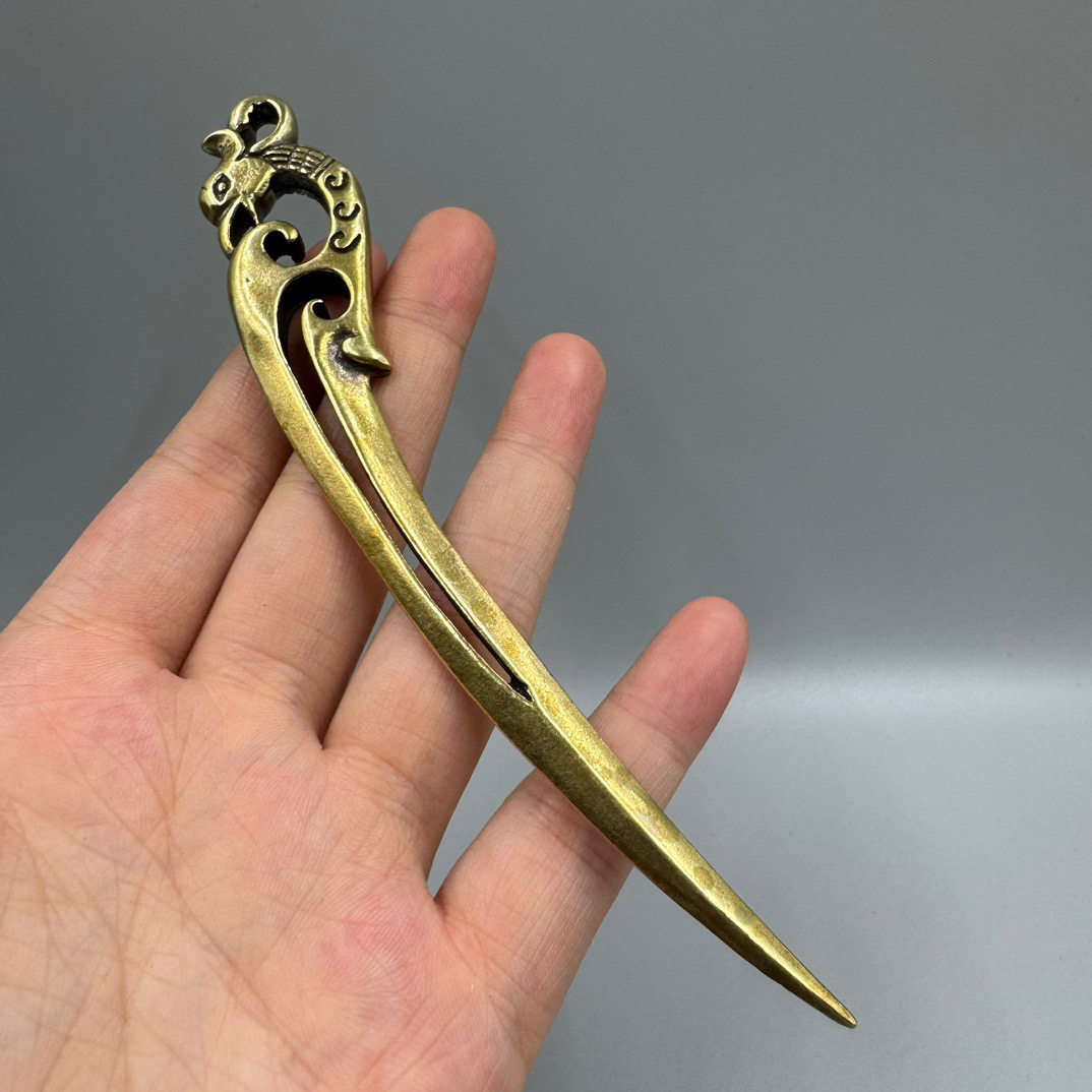 同款【阿宁的小鸟飞镖】黄铜精美凤头个性发簪头饰发饰古风饰品