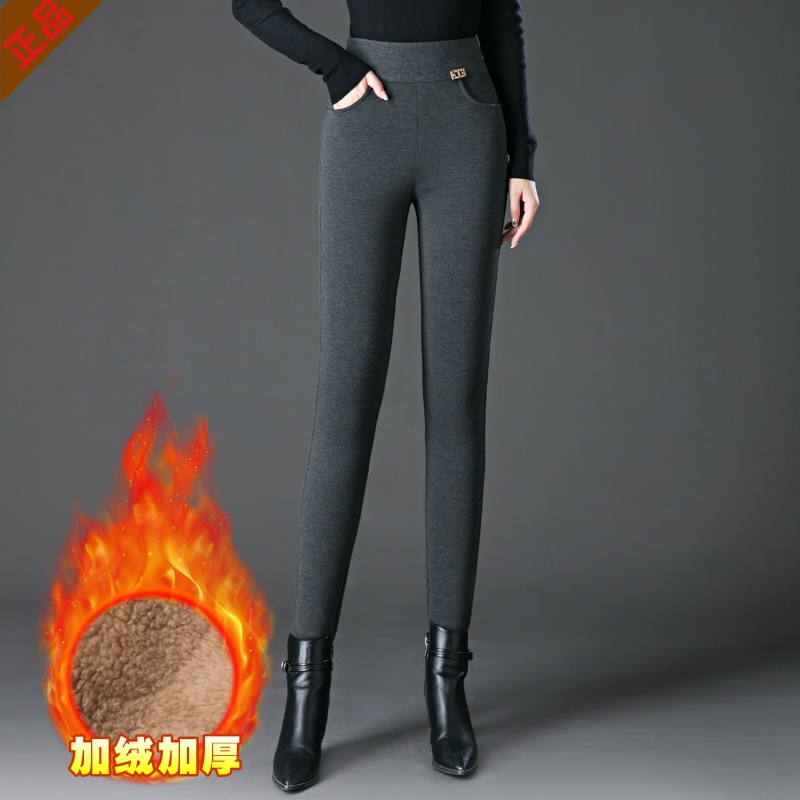 【君君强专属】时尚秋冬休闲打底裤外穿2025女士加绒加厚小脚铅笔裤