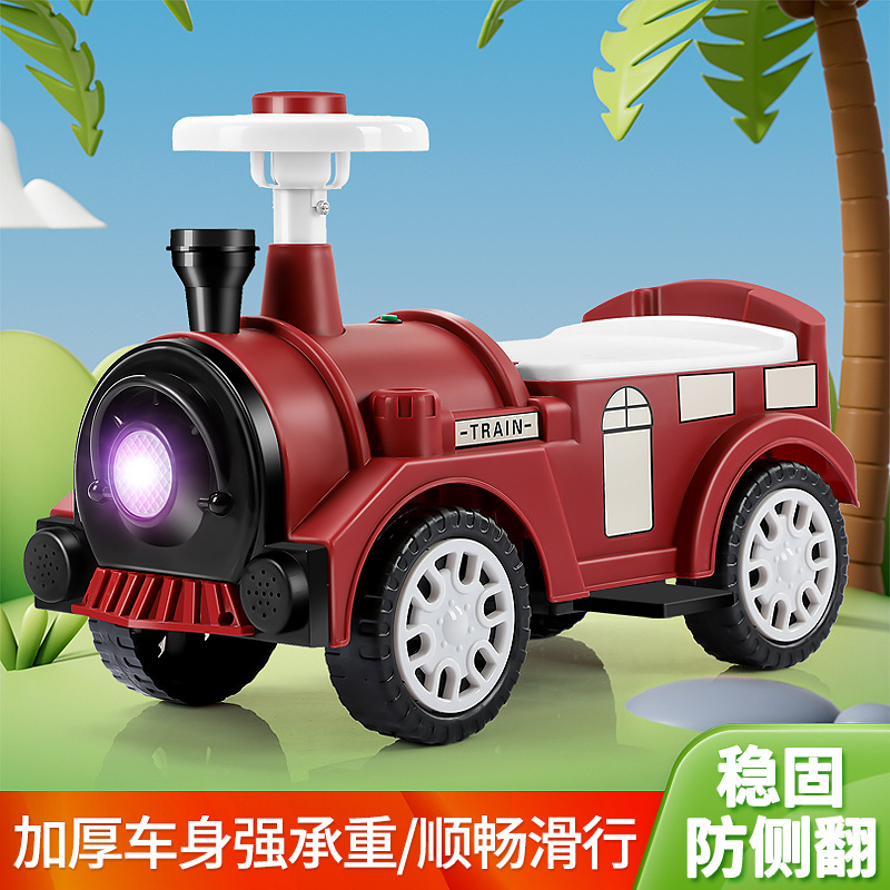 新款儿童扭扭车1-6岁宝宝滑行车四轮平衡车溜溜车3灯光音乐防侧翻