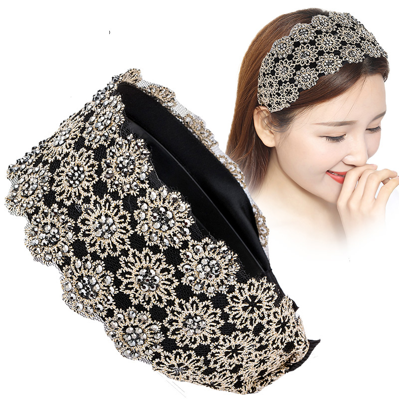 宽边防滑发箍女蕾丝头箍韩国森女系洗脸发卡压发窟卡子发捆头饰品