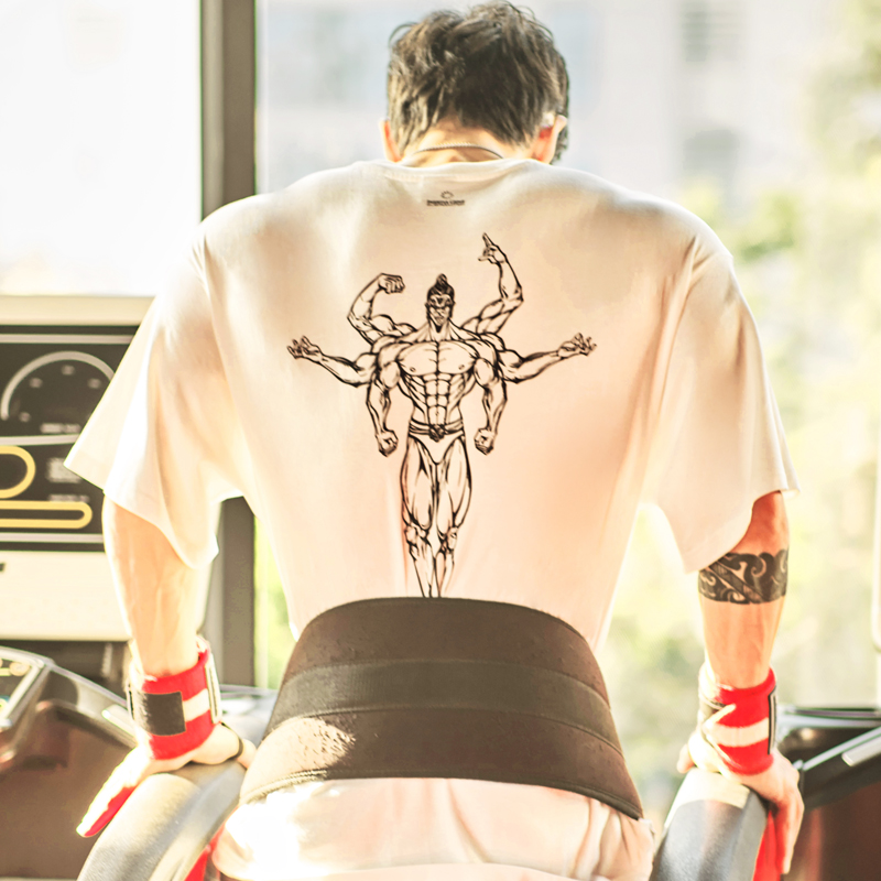 IG惯性基因阿修罗之怒纯棉运动健身短袖T恤训练宽松休闲男女同款