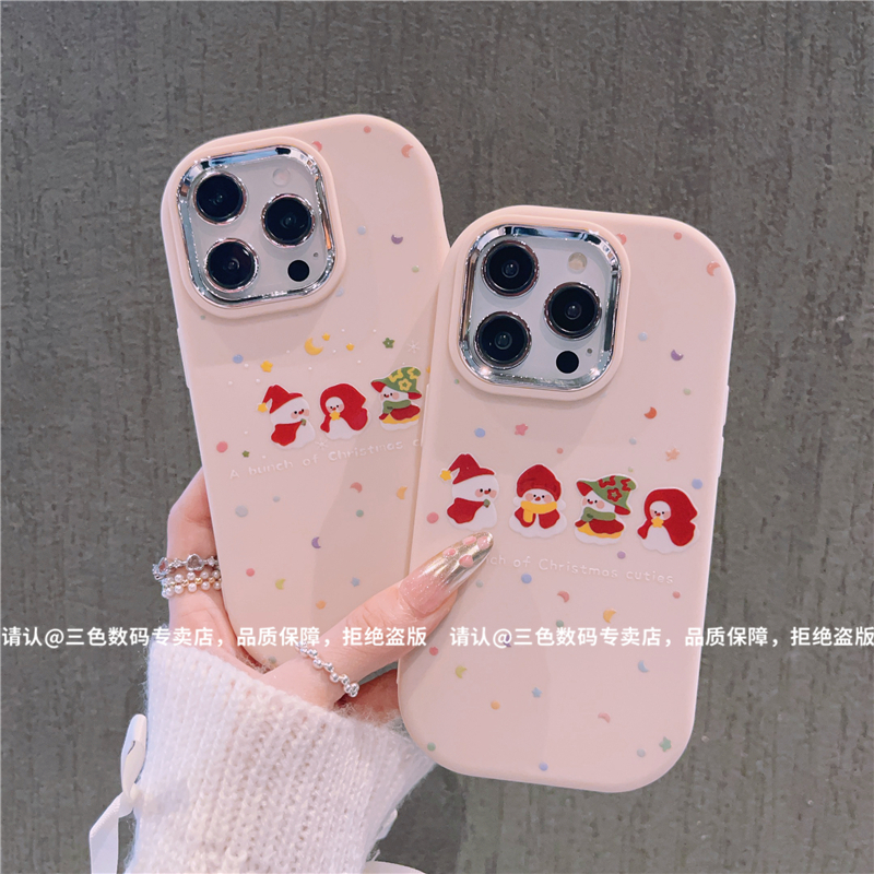 银镜小胖墩适用苹果16/iPhone/华为荣耀/OPPO/VIVO/小米手机壳潮