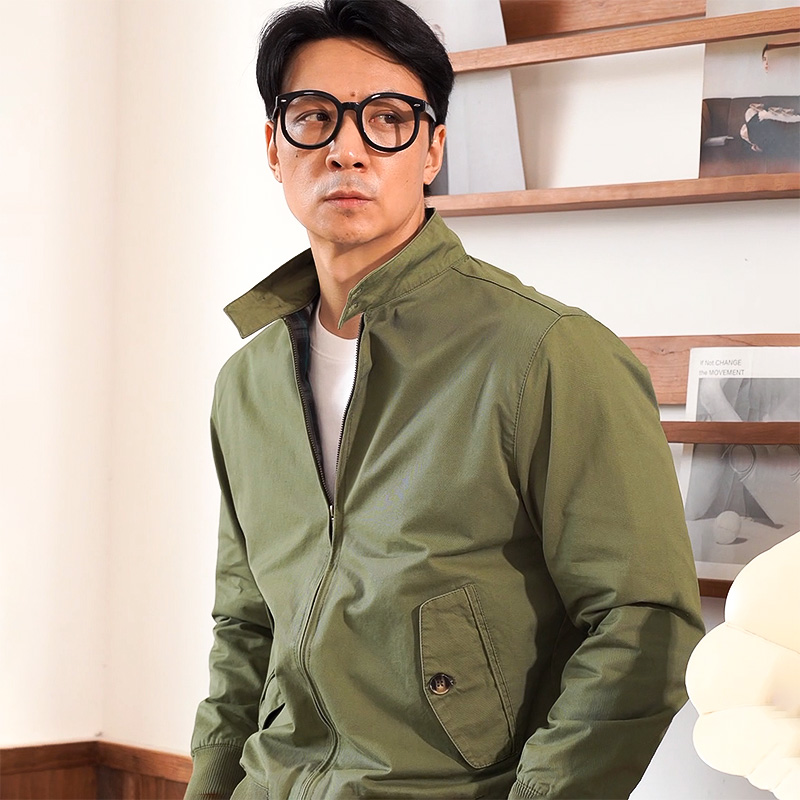 哈灵顿工装外套男春秋季青年宽松大码休闲复古潮流上衣服薄款夹克