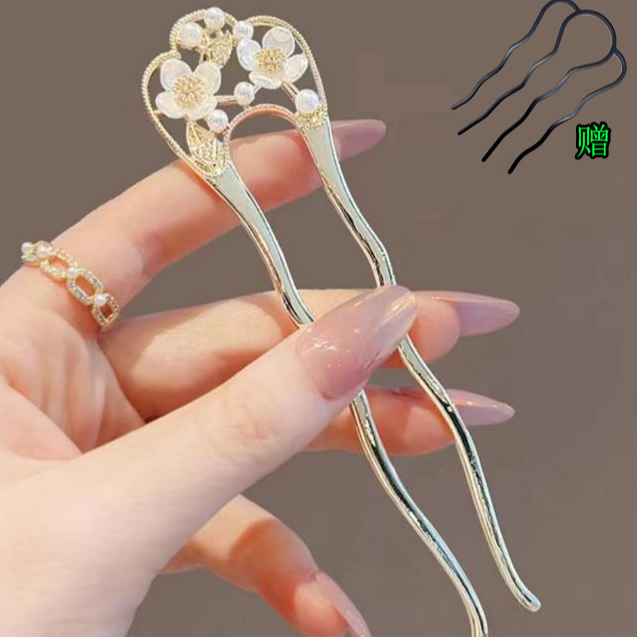 诗泊雅超仙气质珍珠流苏发簪女现代简约簪子古风步摇