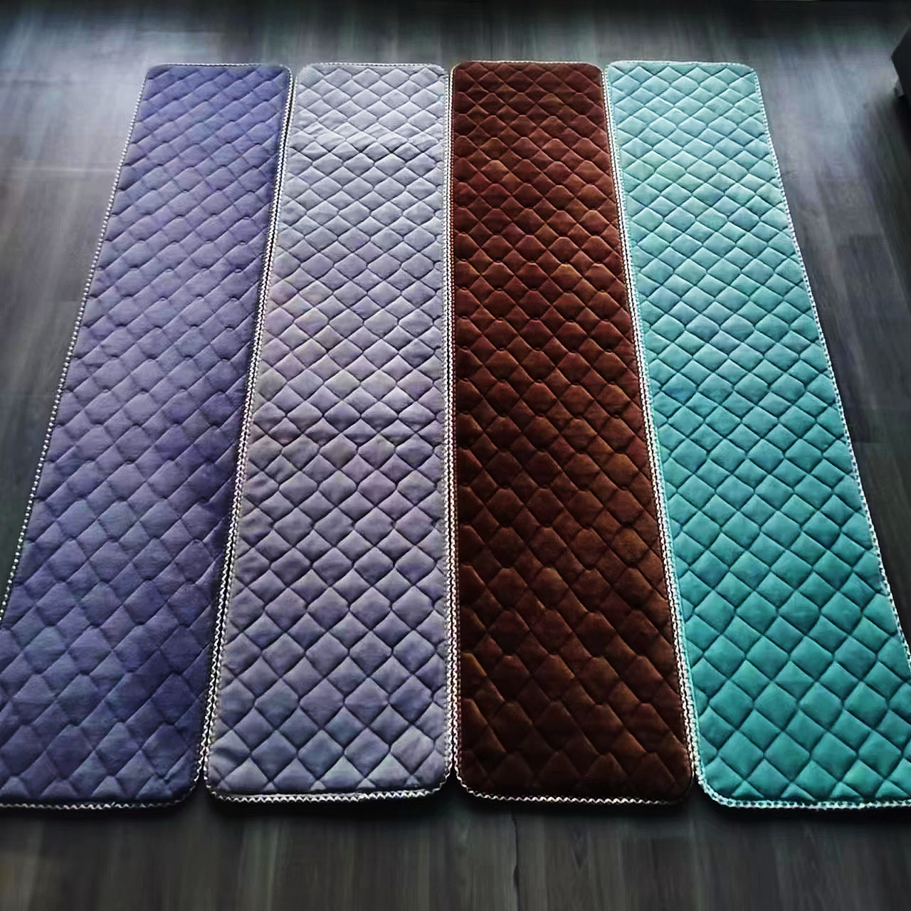 沙发垫长椅餐厅飘窗老式办公沙发长条型三人四人直排毛绒沙发垫子