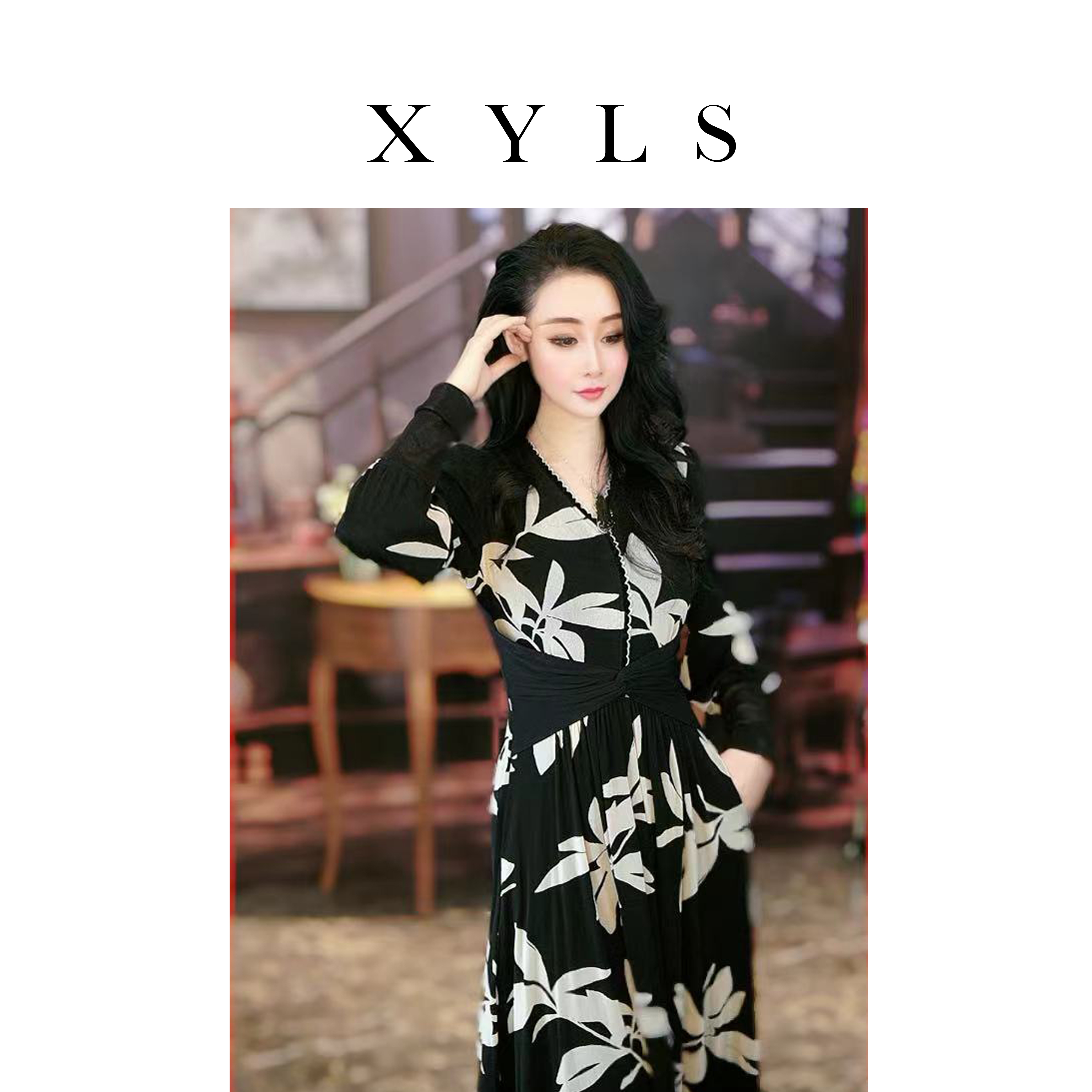 女装优雅裙子弹力网纱T006188