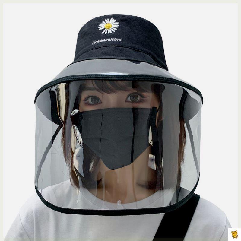 打农药防护帽护帽专用帽子面罩打药透明罩全脸可拆卸防护防飞沫适