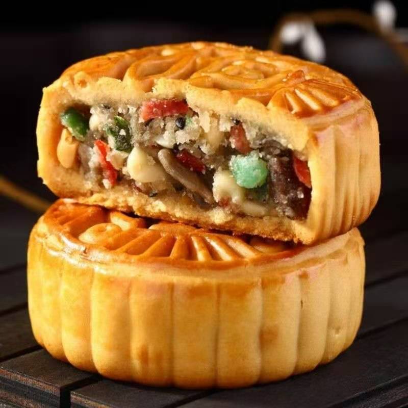 老五仁大月饼老式传统月饼黑芝麻月饼散装多口味新鲜糕点包邮