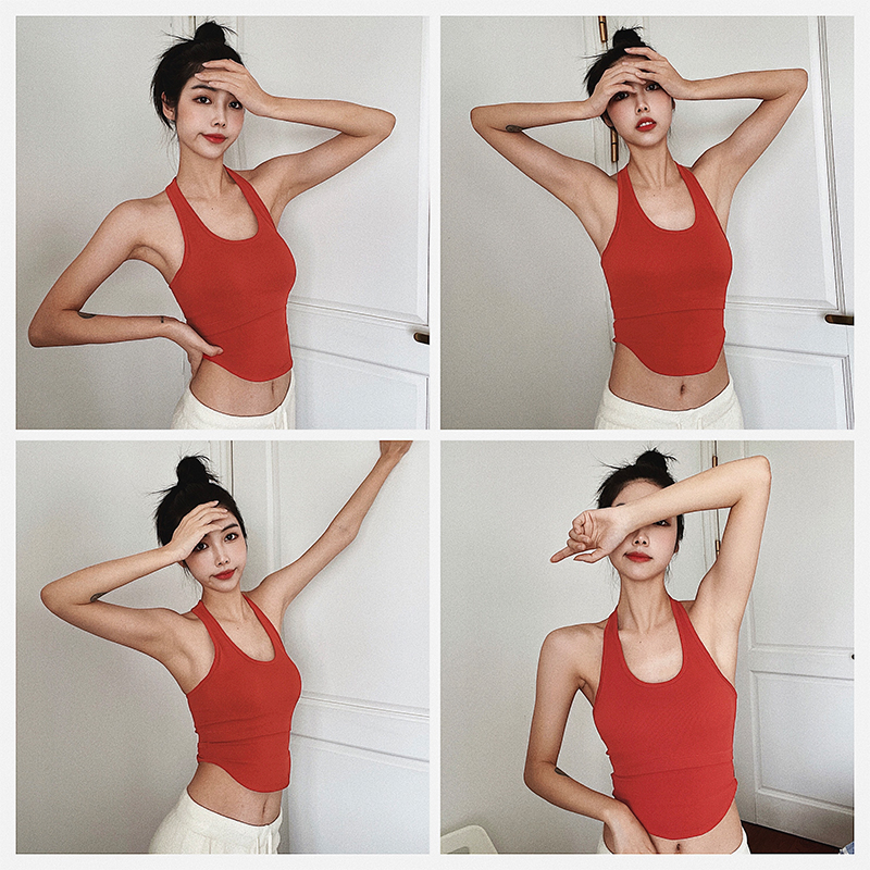 annerun运动防震健身背心高强度跑步瑜伽背心高支撑跳绳美背53-1