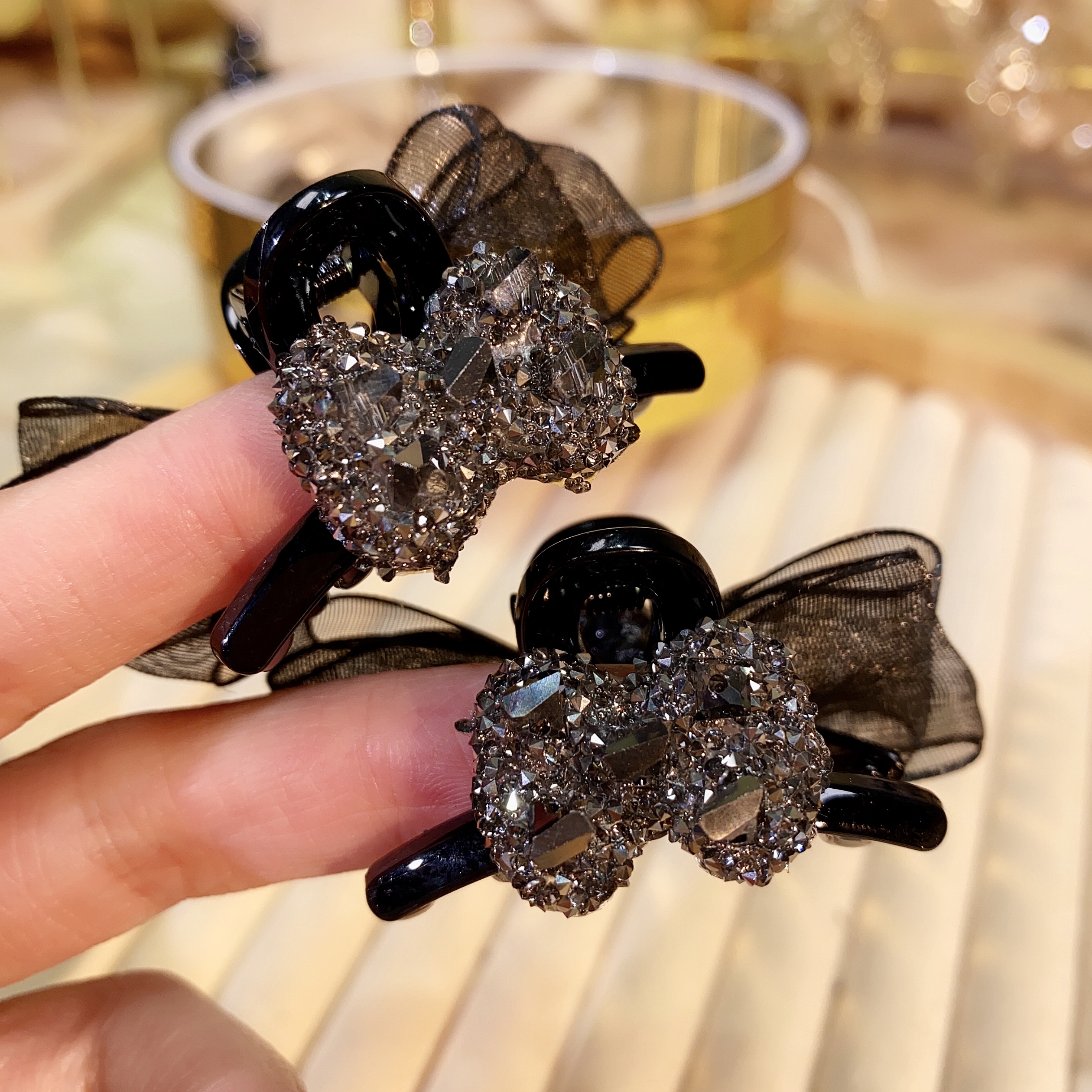 2个装蝴蝶结发夹网红刘海夹头饰女刘海小夹子小抓夹简约头饰发饰