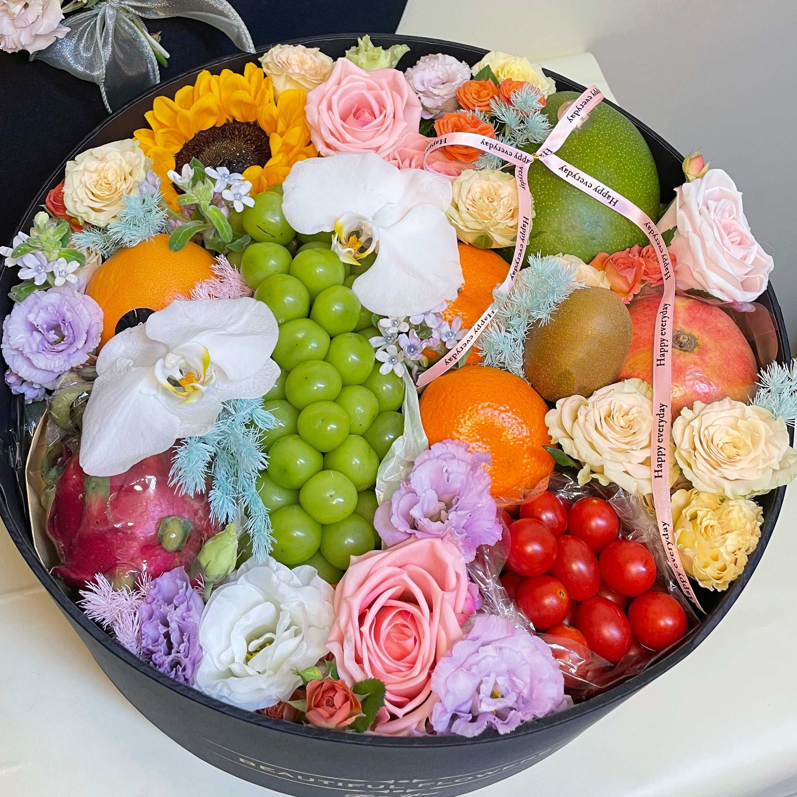 中秋水果礼盒花束全国同城鲜花速递附近门店团购鲜花送朋友同事