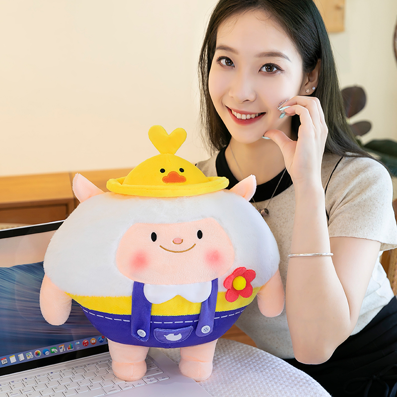 新款蛋仔派对鸭鸭dongdong羊抱枕玩偶东东羊毛绒玩具儿童生日礼物