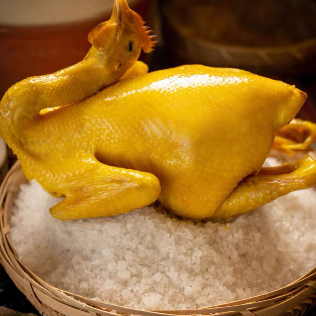 （买一送一）脆皮传统客家盐焗老鸡（1700g以上）咸香熟鸡开胃盐焗鸡