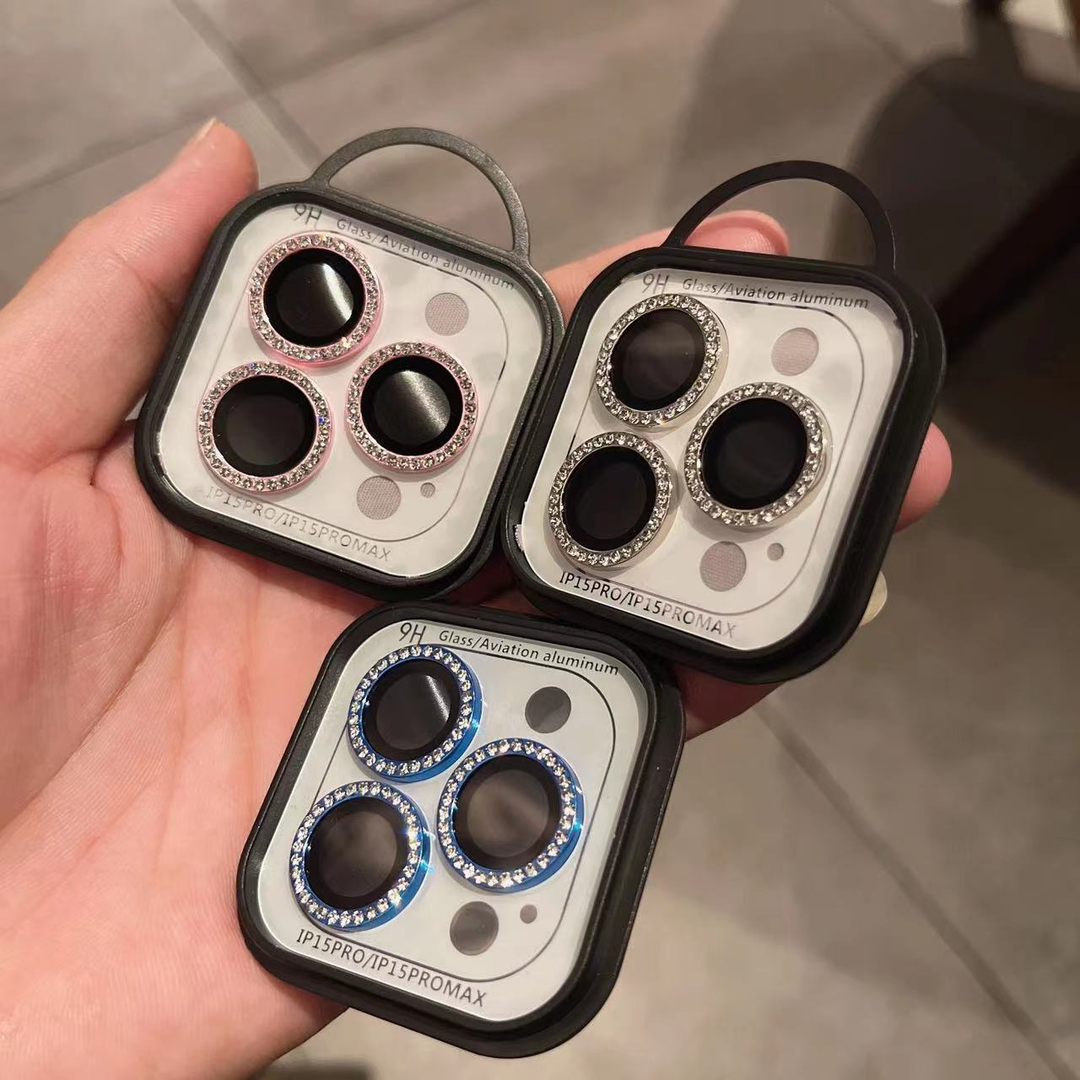 新款苹果16镜头膜iPhone16ProMax镶钻后置摄像头奢华炫彩防刮16PM