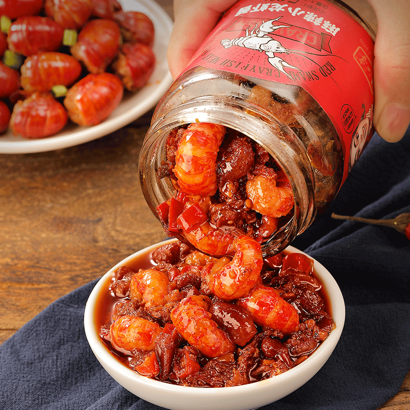 渡江宴美食新鲜麻辣/十三香小龙虾酱虾尾肉酱开胃拌面酱