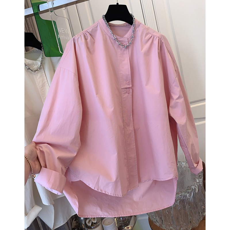 高级感超好看气质棉布衬衫上衣女装廓形宽松休闲2024春季新款爆款