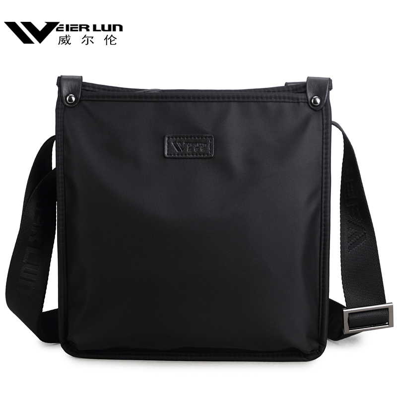 威尔伦男包单肩包男士包包斜挎包潮流休闲包防泼水尼龙牛津布背包