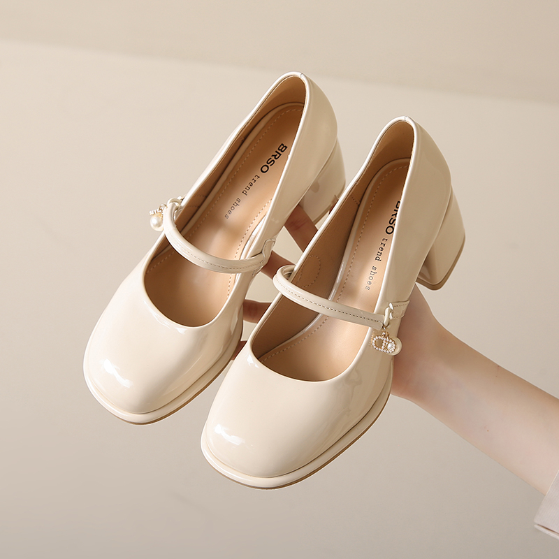 玛丽珍鞋2025年春秋季新款网红高跟晚晚鞋温柔配裙子单鞋女仙女风