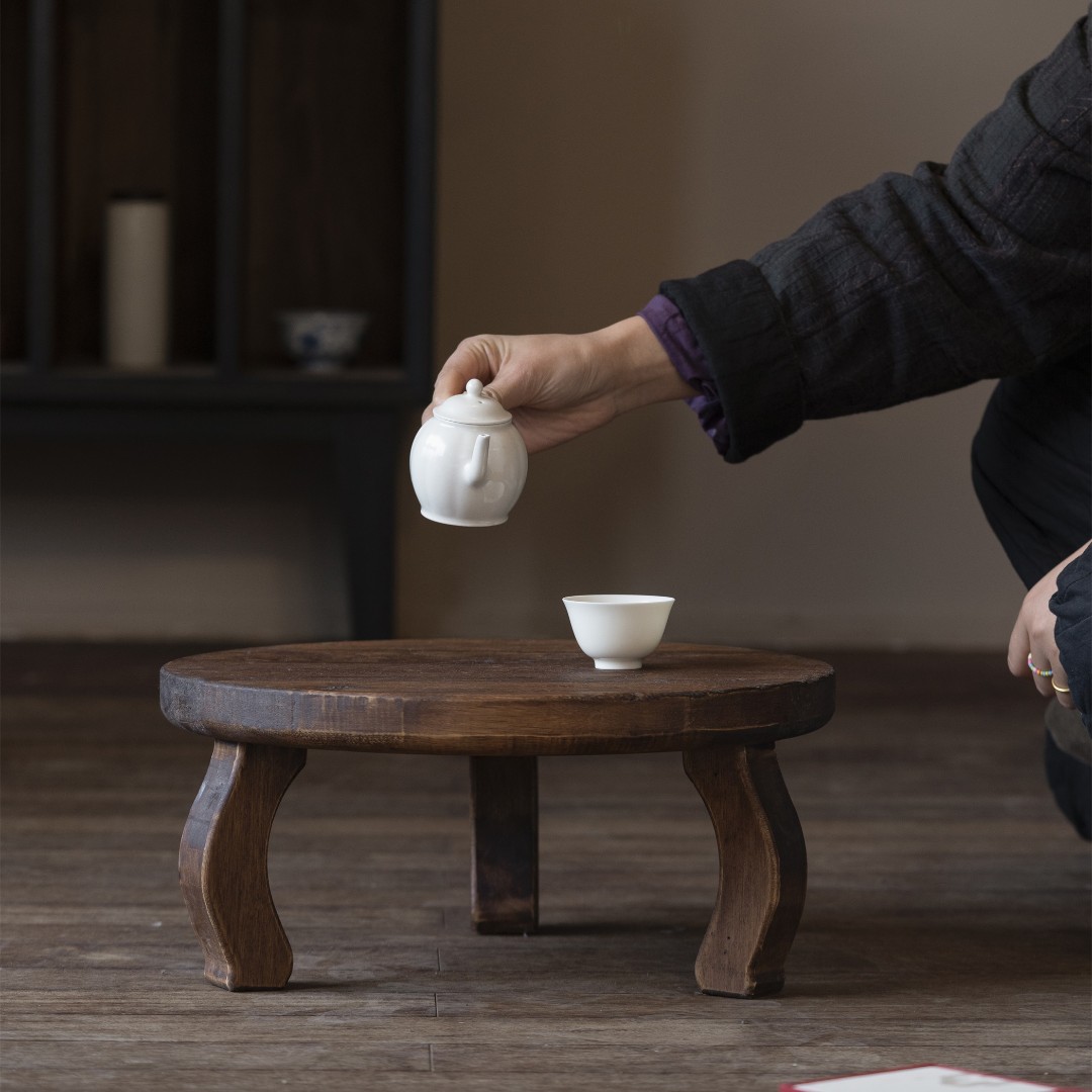 实木榻榻米小桌子飘窗茶几圆桌坐地迷你茶台中式阳台矮桌野餐圆桌