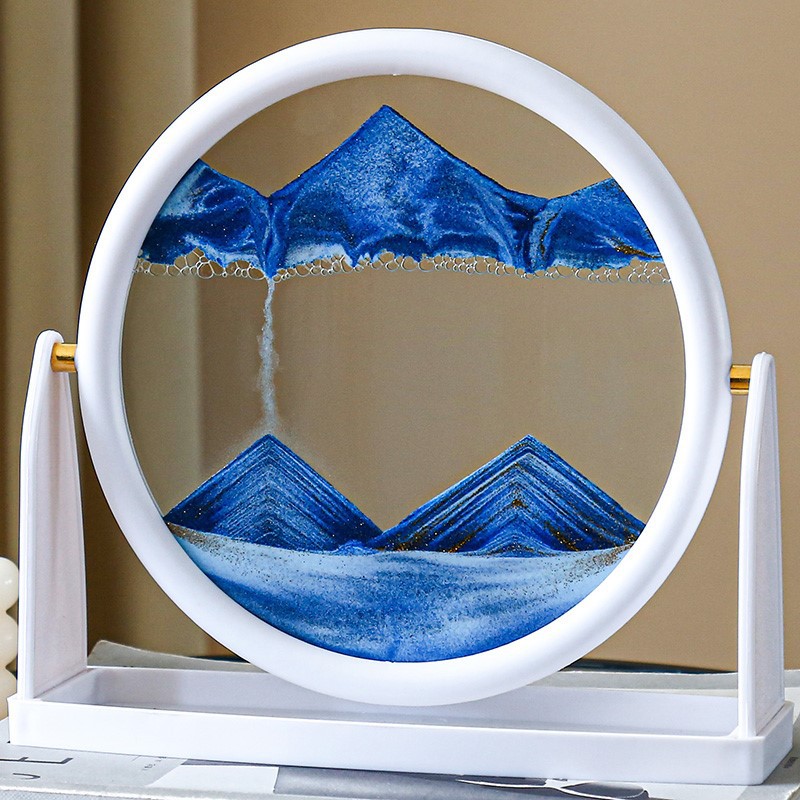 2023新款创意流沙画沙漏摆件可翻转流动沙画酒柜电视柜装饰品礼物