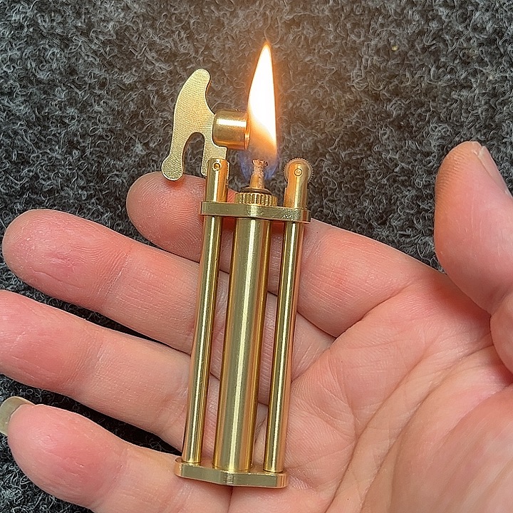 铜质煤油打火机 黄铜手工砂轮煤油打火机 老式复古打火机 包邮