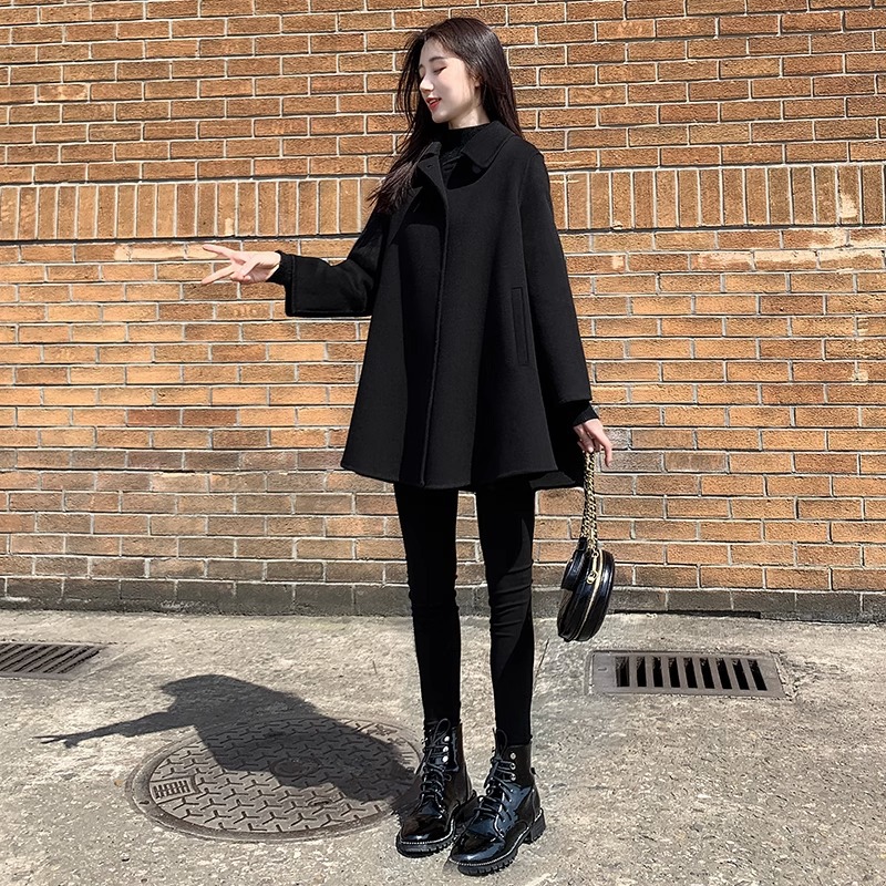 双面羊绒大衣女短款修身显瘦小个子高端羊毛呢外套2025秋冬新爆款