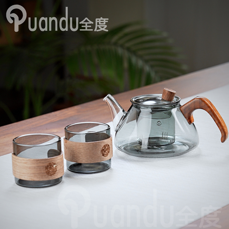 玻璃泡茶壶茶具家用水壶耐高温加厚过滤水壶2煮茶壶器