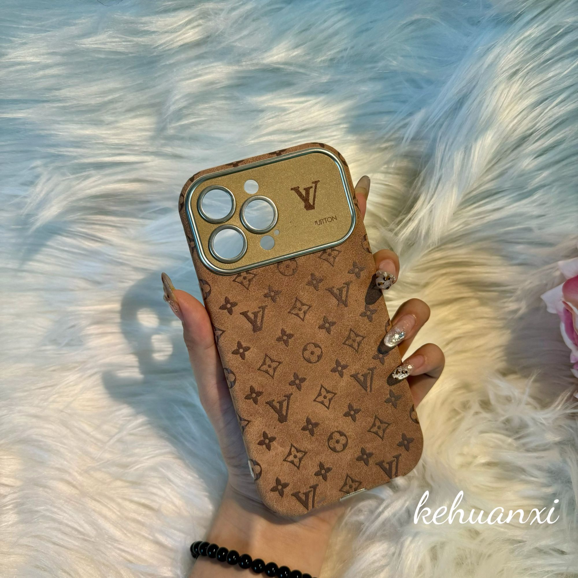 潮牌皮质大视窗全包防滑防摔适用于17promax/17/16/简约手机壳