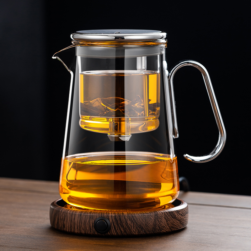 邦田飘逸杯泡茶壶 茶水分离家用泡茶神器磁吸 玻璃过滤冲茶壶茶具