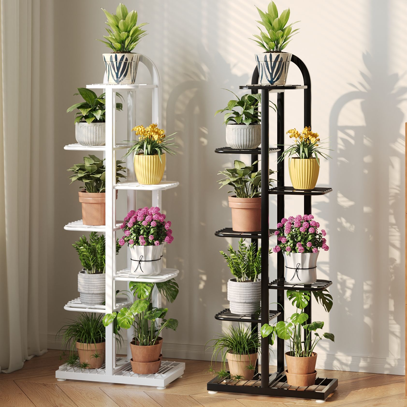 花架子客厅落地式室内家用阳台置物架多层铁艺绿萝植物摆放花盆架