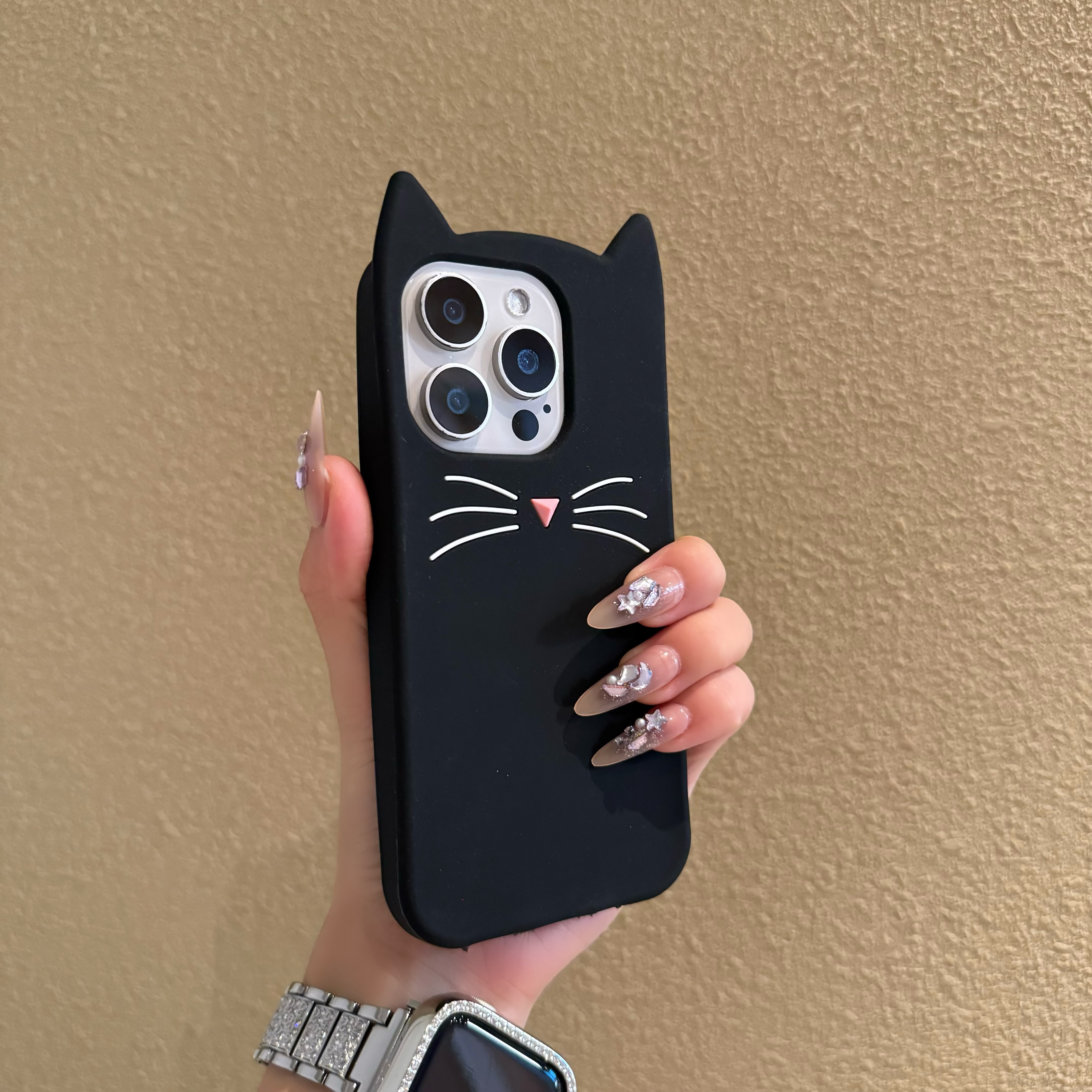 猫咪耳朵iPhone17手机壳可爱苹果16promax软壳15保护套14防摔女款