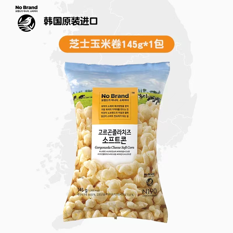 No Brand诺倍得芝士玉米条145g韩国进口芝士爆米花玉米卷休闲零食